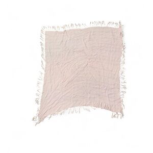 Vintage Baby Pink Fringe Scarf – So Soft & Sweet 💗